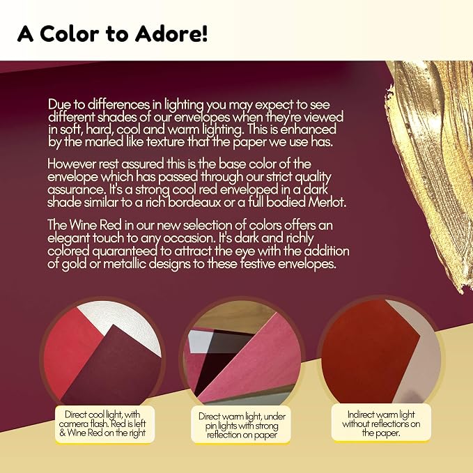 110 5x7 Burgundy Invitation Envelopes - Image 6