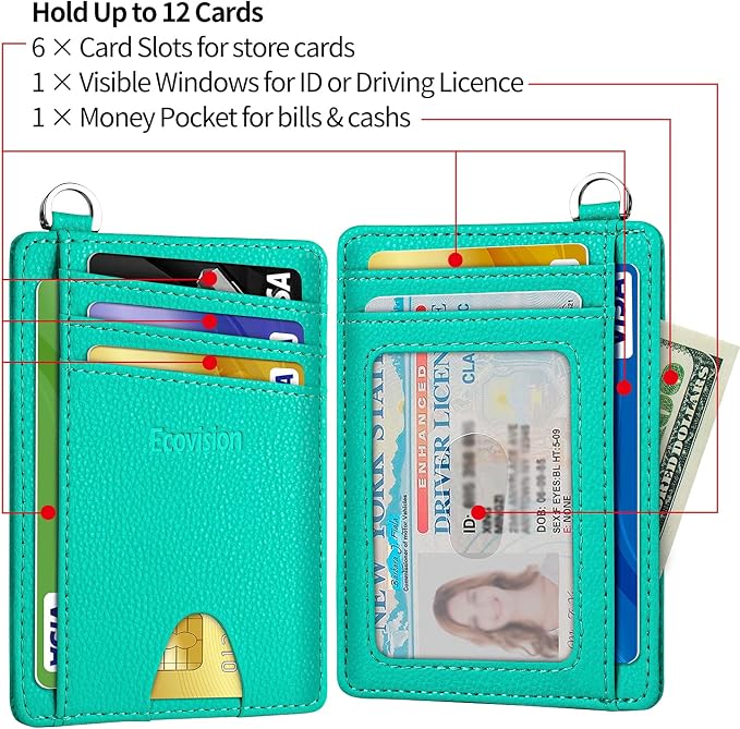 Slim Minimalist Front Pocket Wallet, RFID Blocking Credit Card Holder Wallet - Image 5