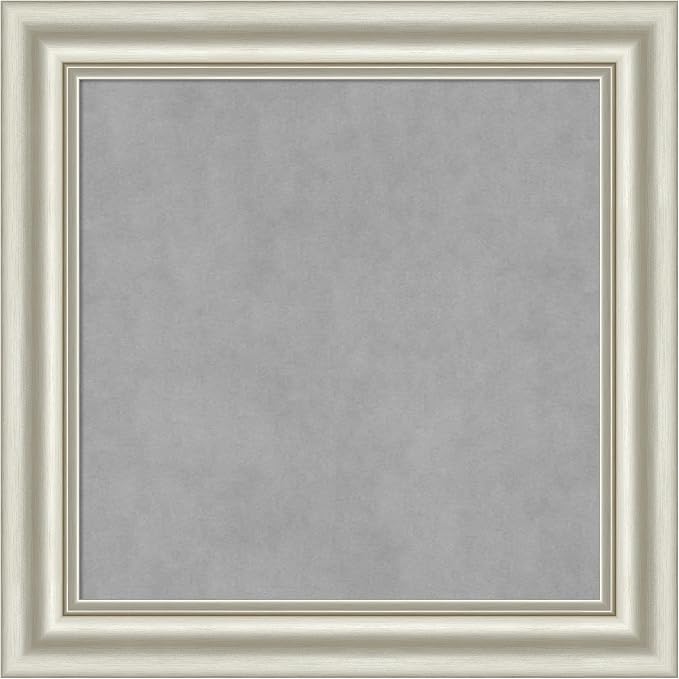Amanti Art Silver Framed Magnetic Board 26x26 Medium Vision Board by AmantiArt
