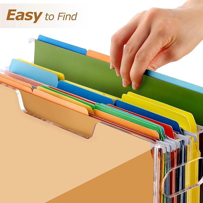 Clear Acrylic Hanging File Organizer Box - Image 5