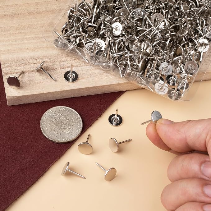 120pcs Flat Head Thumb Tacks for Wall, 0.4" x 0.6" Decorative Wall Pins Nails - Image 6