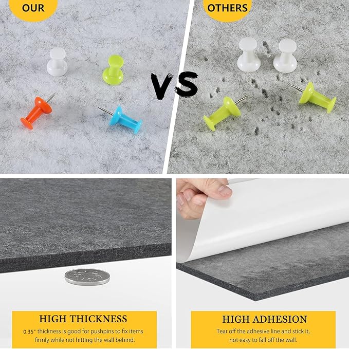 4 Pack Hexagon Felt Bulletin Board Tiles - Image 6