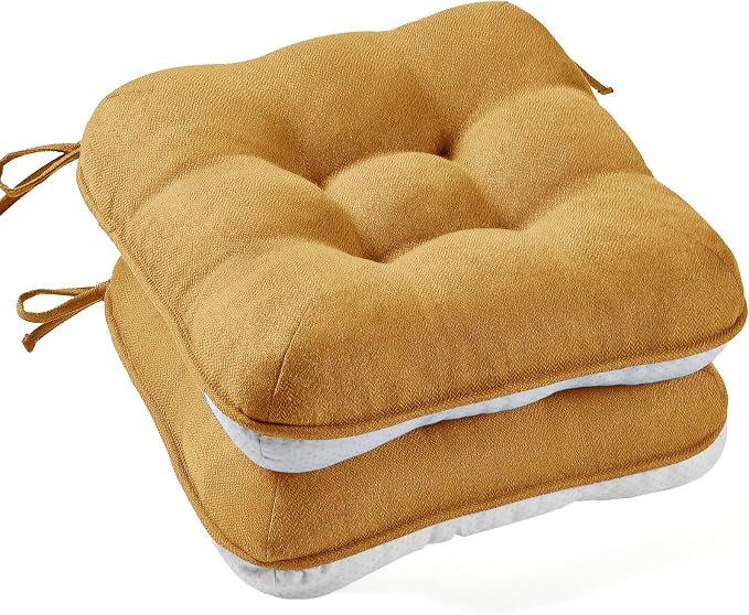 BETU Chair Cushions for Dining Chairs Set of 2, 3.5" Thick Kitchen Table Chair by BETU