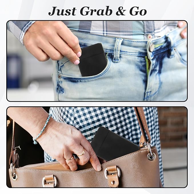 2 PCS Flat Thin Wallet Key Holder, Slim Credit Card Holders, Minimalist Slim - Image 5