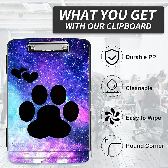 File Clipboard Storage with Pen Holder High Capacity Plastic Nursing Clipboards - Image 4