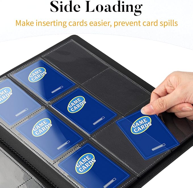 Heavy Duty Card Binder, Fabmaker 9 Pocket Trading Card Binder Holds 360 Cards - Image 5