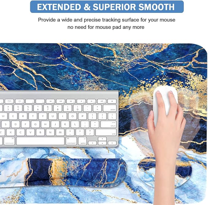 4-in-1 Large Gaming Mouse Pad, Keyboard Wrist Rest Pad & Wrist Support Mousepad - Image 4