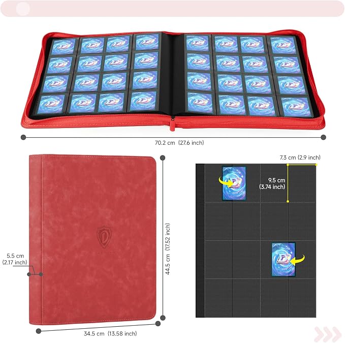 Card Binder with 1024 Cards, 16 Pocket Trading Card Binder Includes 32 Page - Image 3