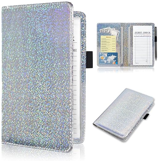 ACdream Server Books for Waitress, Guest Book Note Pad, Cute Pocket Leather by ACdream