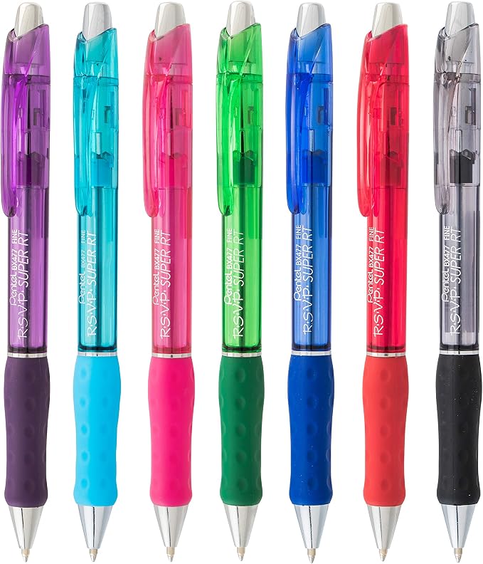 Pentel RSVP Super RT Ballpoint Pen, Fine Line, 2-Pk - Image 3