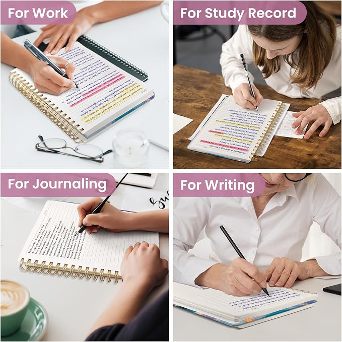 Lined Spiral Notebook Journal for Work, 300 Pages Thick B5 College Ruled - Image 7