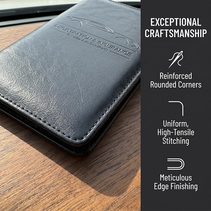LumiMokki Premium Car Registration & Insurance Card Holder - Image 7