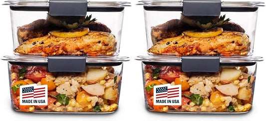 Rubbermaid Brilliance BPA-Free Food Storage Containers, Medium Deep, 4.7 Cup by Unknown
