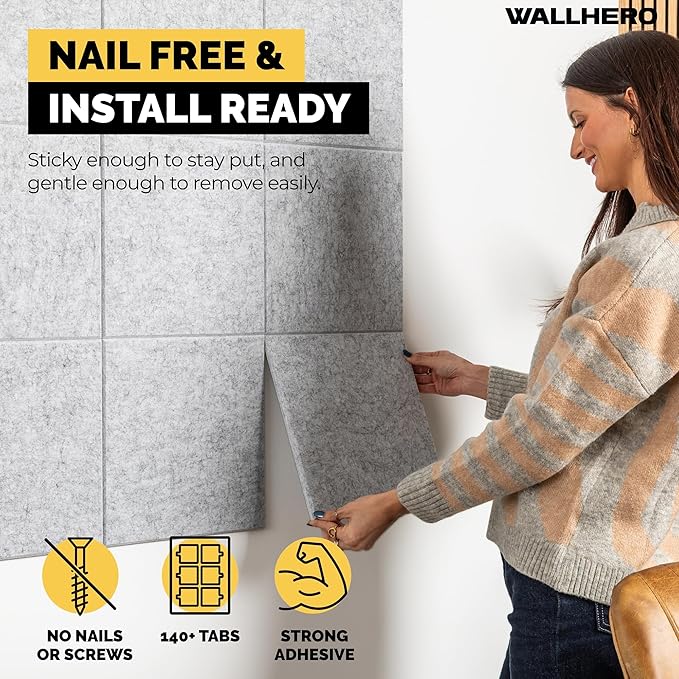 Office Cork Board, 59"x36" | 15 Pack | Large Cork Boards for Walls, Tac Board, Wall Protector for Dart Board, Corks Boards, Corkboard for Wall, Felt Board Tiles (Gray Marble)-DeskLoop Office