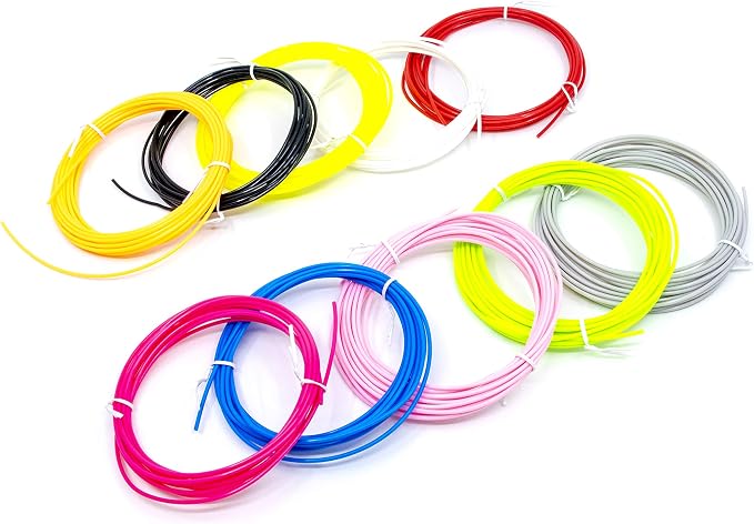 SCRIB3D Pen Filament Refills, 10 Colors, 100 Feet, 1.75mm PLA, Works by SCRIB3D
