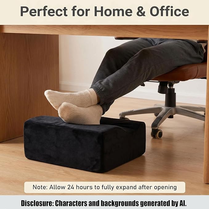 Keep Warm Foot Stool Foot Rest for Under Desk At Work | Office Footrest - Image 5