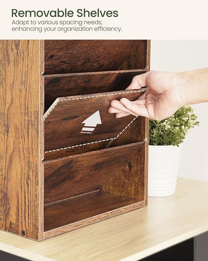CHOEZON Wall File Organizer, 10-Tier Hanging Mail Organizer, Wall Mount File - Image 4