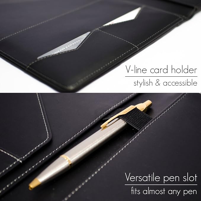 STYLIO Padfolio Portfolio Organizer Binder | Interview Resume Folder, Legal - Image 7