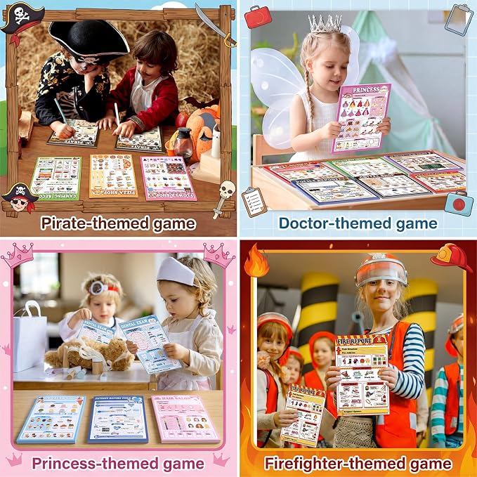 Eaasty Kids Pretend Play Notepads 4 x 6 Inch Pads - Image 5