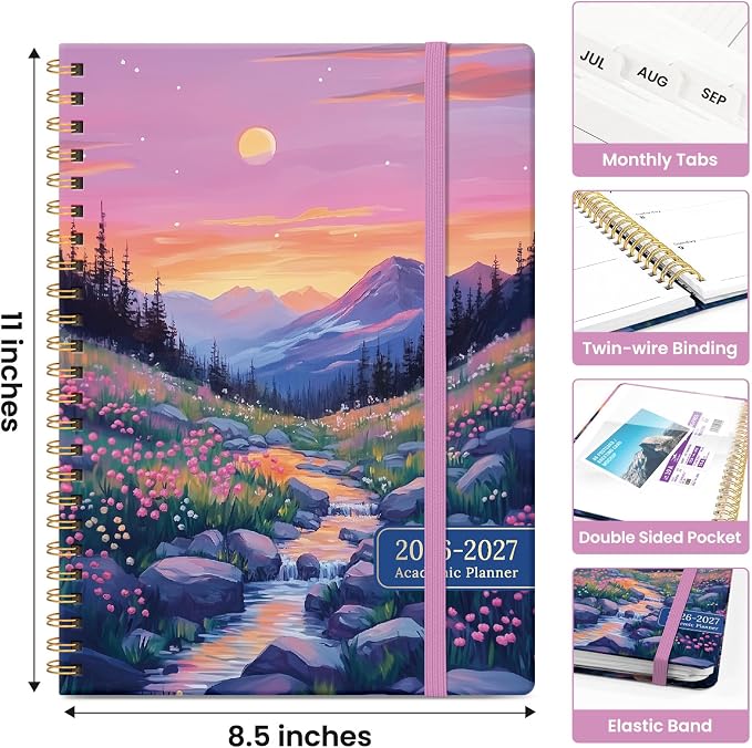 Planner 2026-2027, Academic Year Weekly and Monthly Calender Planner, from Jul - Image 4