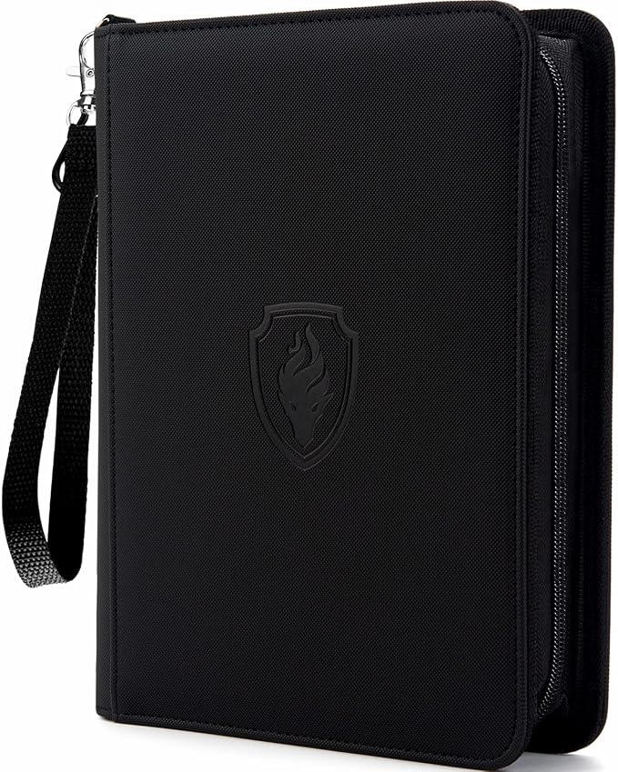 Fabmaker Premium 4 Pocket Zip Card Binder, Trading Card Binder by Fabmaker