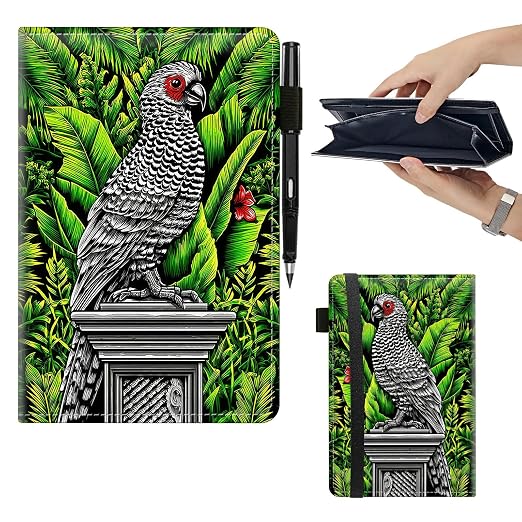 Black and White Parrot Large Server Book by Unknown