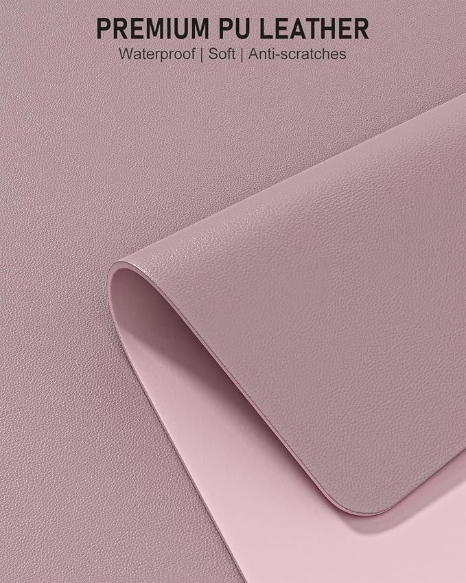 Desk Pad, 35.5" x 17" PU Leather Non-Slip Desk Mat Large Mouse Pad - Image 3