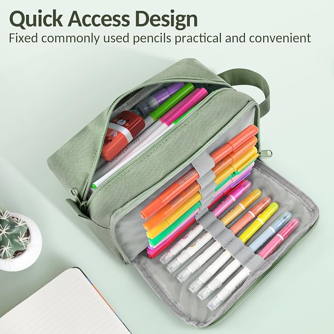 Sooez Original High Capacity Pencil Case, Big Pencil Bag Pouch Box Organizer - Image 3