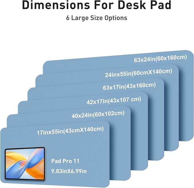 Aothia Faux Leather Desk Mat for Keyboard & Mouse | Large desk mat for keyboard - Image 5
