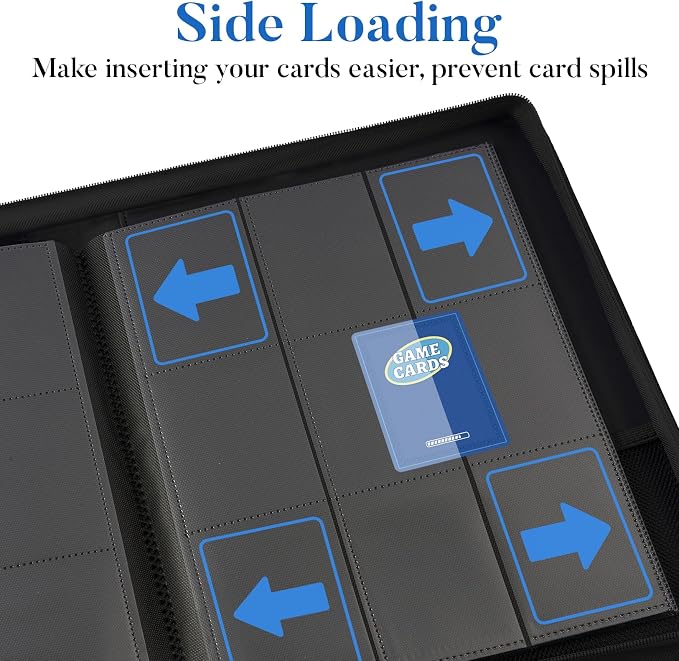 Premium Zip Card Binder, Fabmaker 9 Pocket Trading Card Binder, PU Cover Zipper - Image 5