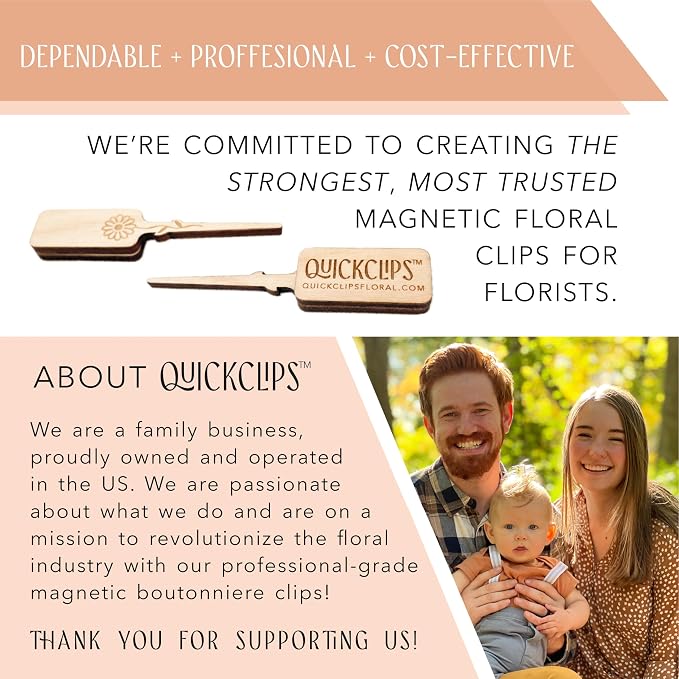 Minis Magnetic Boutonniere Clips – Extra Strong Floral Magnets – No-Pin - Image 9