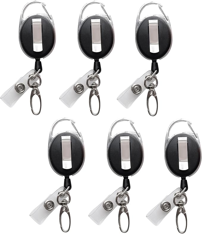 Retractable Badge Reel with Claw Clasp and Clip by HoAoOo