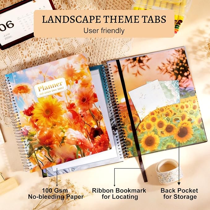 CAGIE Planner 2026-2027 18 Month July 2026-Dec 2027 Hourly Daily Calendar - Image 3