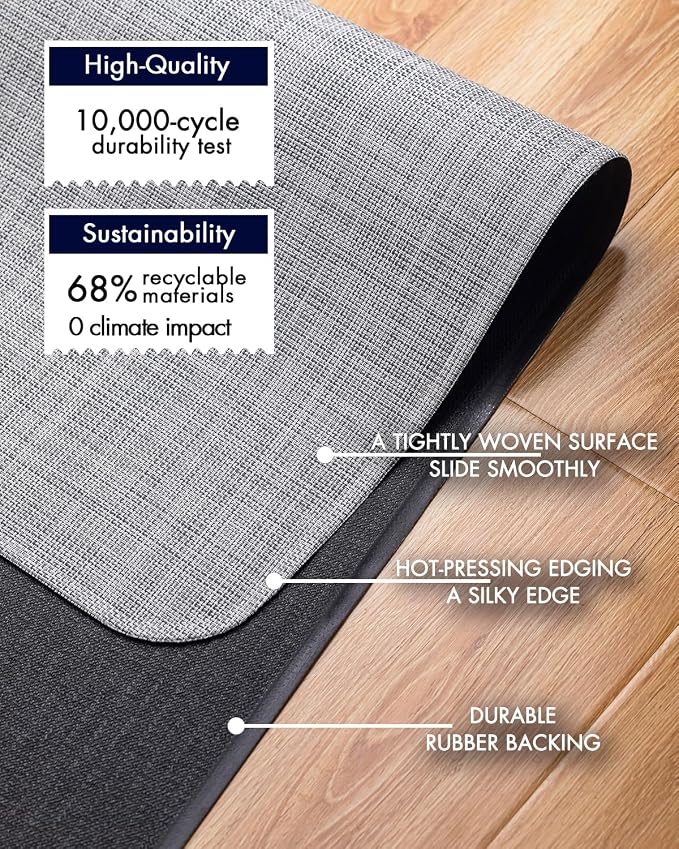 Baroyal Office Chair Mat for Hardwood Floor Under Desk Computer Rolling Chair - Image 4