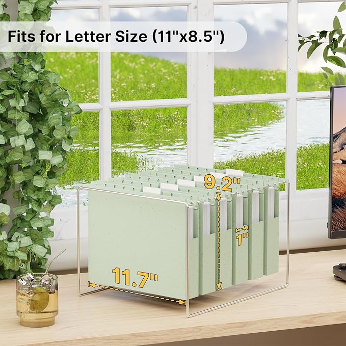 XINGIA Hanging File Folders Letter Size, Heavy Duty 1" Expanding Hanging File - Image 2