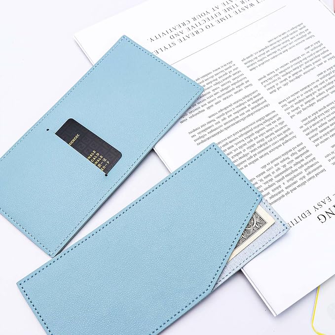 Cash Envelopes PU Leather Budget Envelope Credit Card Holder Reusable Money Clip - Image 2