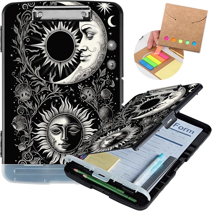 Clipboard with Storage, Heavy Duty Plastic Storage Clipboard with Low Profile - Image 2