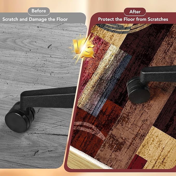 Office Chair Mat for Hardwood Floor&Tile Floor, Under Desk Rug for Rolling - Image 4