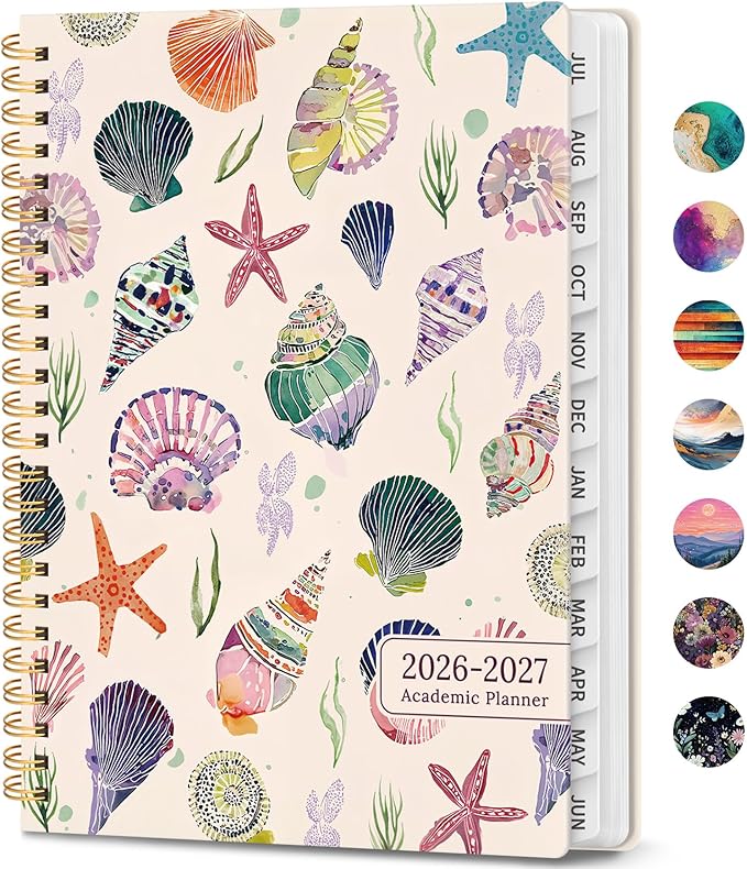 Academic Planner 2026-2027, Weekly and Monthly Calendar Book, July 2026 – June by JEJEGO