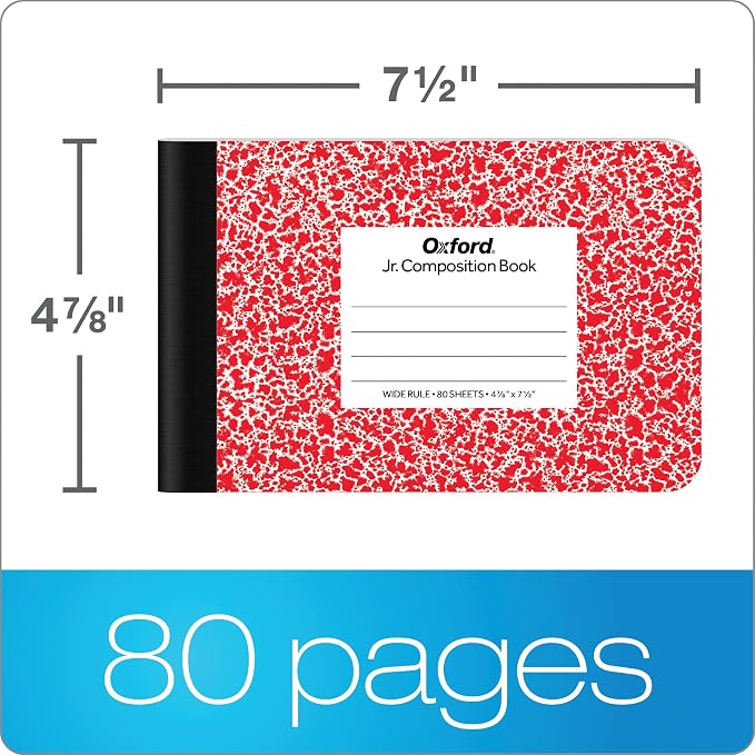 Oxford Composition Mini Notebooks, Cover Colors Vary, Wide Ruled Paper - Image 2