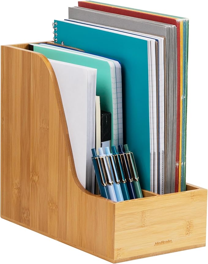 Mind Reader Vertical File Storage, Desktop Organizer, Magazine Holder by MindReader