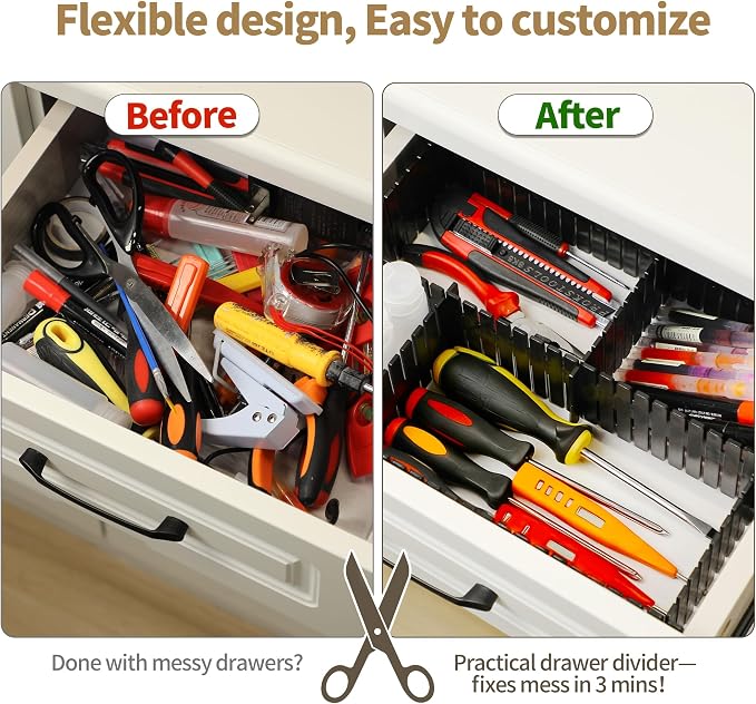 Drawer Divider Adjustable Diy Storage Organizer Separator - Image 3