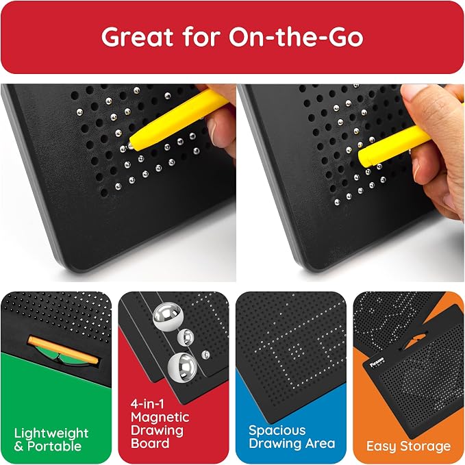 PicassoTiles 4-in-1 Magnetic Drawing Board - Image 7