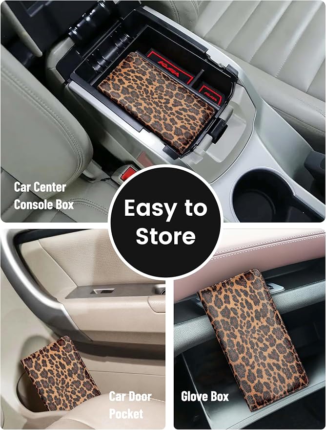 Yarnic Leopard Car Registration and Insurance Holder, Car Document Holder - Image 7