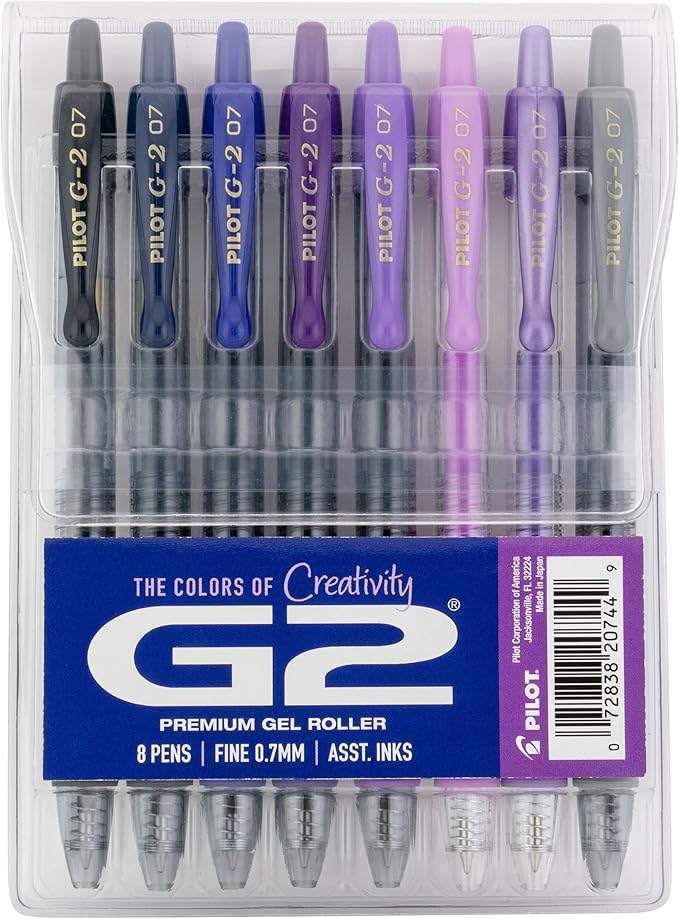 Pilot G2 Premium Gel Roller Pens, G2 Boost Purple Pens Pack, The Colors of by PilotCorporationofAmerica