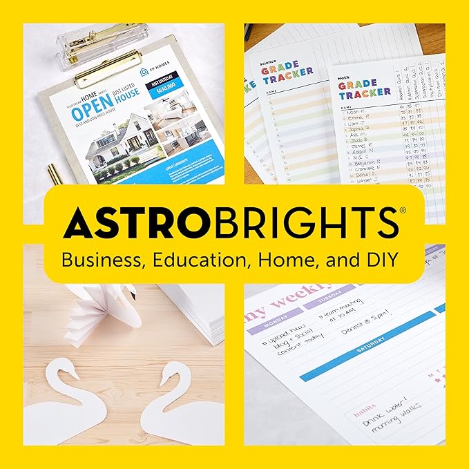 Premium Astrobrights White Cardstock, 8.5" x 11", 110 lb. Index, 94 Brightness - Image 5
