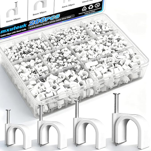 mxuteuk 200PCS Cable Clips by mxuteuk