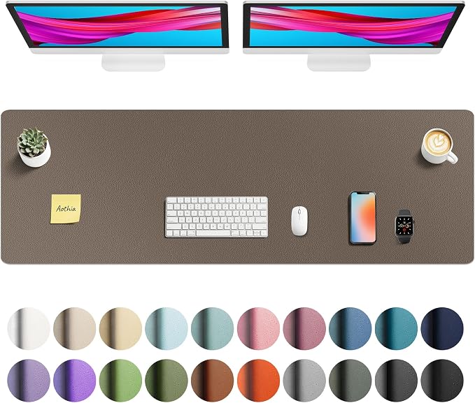Aothia Faux Leather Desk Mat by AothiaSimpleNaturalUnique
