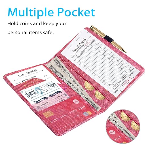 ACdream Server Books for Waitress, Guest Book Note Pad, Cute Pocket Leather - Image 2