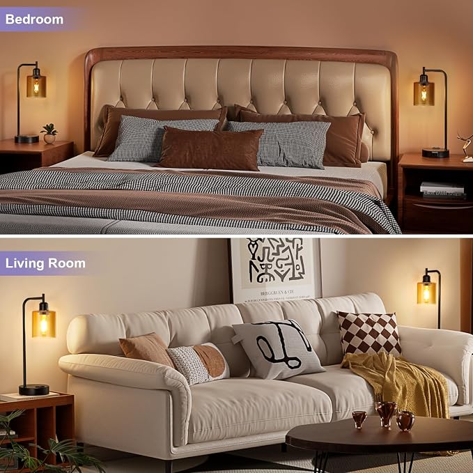 Industrial Touch Nightstand Lamps - Image 5